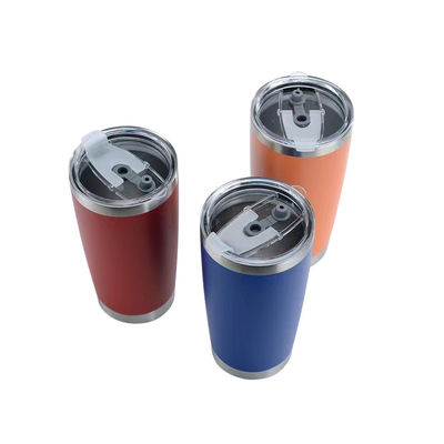 20oz Double Wall Vacuum Insulated Car Tumbler Custom Logo Powder Coated Travel Coffee Mug