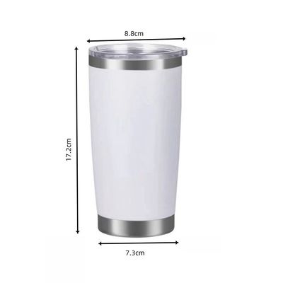 20oz Double Wall Vacuum Insulated Car Tumbler Custom Logo Powder Coated Travel Coffee Mug