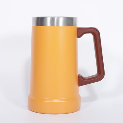 24OZ Vacuum Double Wall 304 Stainless Steel Coffee Beer Cup With Handle Ideal for Daily