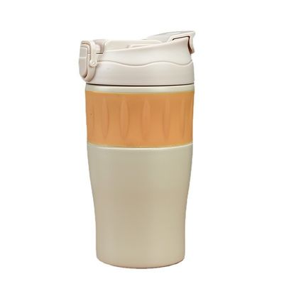 500ML Stainless Steel Coffee Mugs WITH LID Custom Logo Drinking Cups and Food Grade Straw