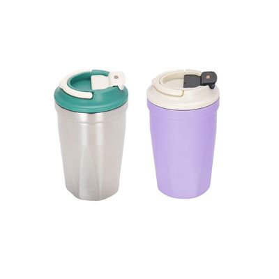Portable 420ml Stainless Steel Cup Insulated Custom Coffee Mug with Lid Samples Offered