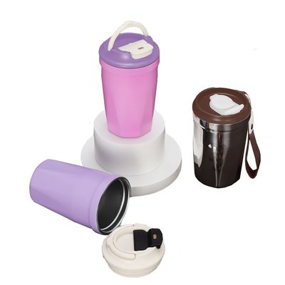 Portable 420ml Stainless Steel Cup Insulated Custom Coffee Mug with Lid Samples Offered