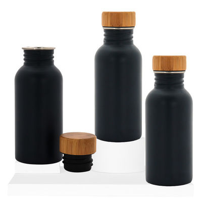 Customized Color Stainless Steel Water Bottle With Bamboo Lid Vacuum Flask Thermoses