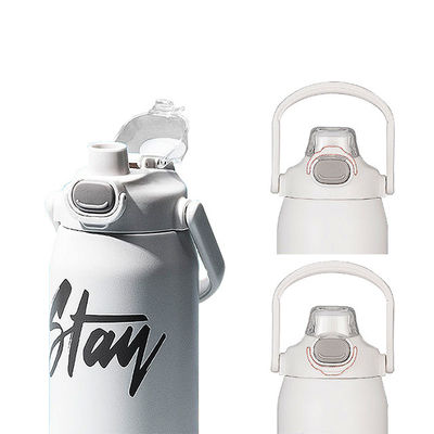 Large Stainless Steel Insulated Water Bottle with Straw and Flip Top