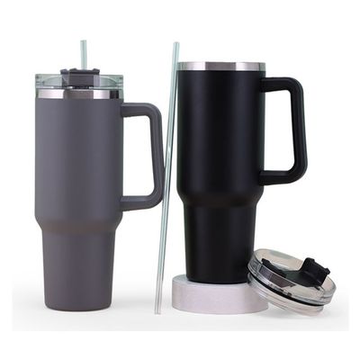 Large Capacity 40oz Double Wall Stainless Steel Travel Mug with Handle Customized Color