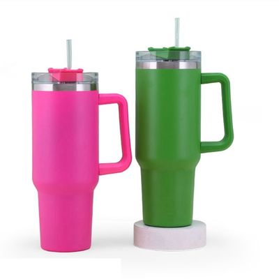 Large Capacity 40oz Double Wall Stainless Steel Travel Mug with Handle Customized Color