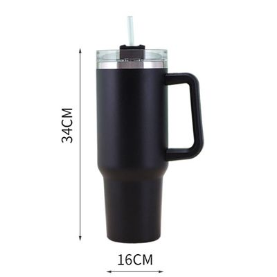 Large Capacity 40oz Double Wall Stainless Steel Travel Mug with Handle Customized Color