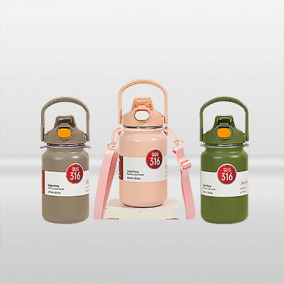 All Applicable People 500ml Sport Double Wall Vacuum Flask with Straw Kids Tumbler Mug