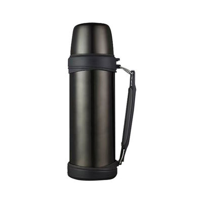 Stainless Steel 1000ml Water Bottle Thermal Vacuum Insulated Cup With Handle Bullet Shape