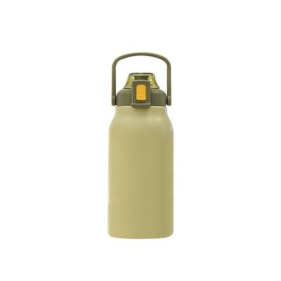 1300ml Portable Stainless Steel Water Bottle with Wide Mouth Straw Lid and Custom Logo