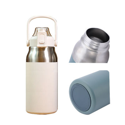 Reusable Vacuum Insulated Stainless Steel Metal Bottle with Straw Lid and HANDGRIP