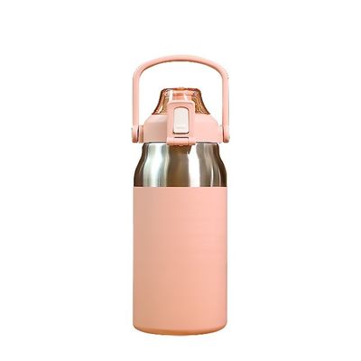 Reusable Vacuum Insulated Stainless Steel Metal Bottle with Straw Lid and HANDGRIP