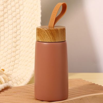 Vacuum Flasks Thermoses Small Capacity Insulated Cup with Creative Wood Grain Design