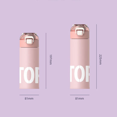 500ml Stainless Steel Vacuum Flask Custom Insulated Water Bottle with 2 Drinking Methods