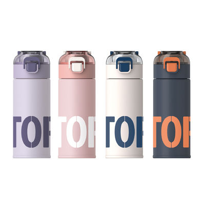 500ml Stainless Steel Vacuum Flask Custom Insulated Water Bottle with 2 Drinking Methods