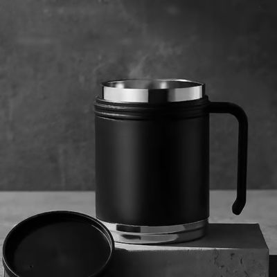All-Season Double Wall Stainless Steel Coffee Travel Mug with Portable Handle Advantage