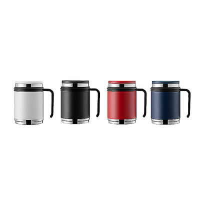 All-Season Double Wall Stainless Steel Coffee Travel Mug with Portable Handle Advantage