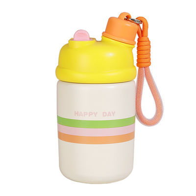 Portable Stainless Steel Water Bottle 500ml Capacity Insulated Coffee Mug with Straw