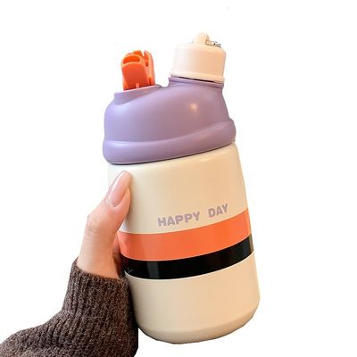 Stainless Steel Insulated Thermos Cup 500ml High Appearance Vaccum Coffee Tumbler with Lid