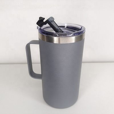 Customized Vacuum Stainless Steel Coffee Mug With Handgrip 12-24 Hours Insulation