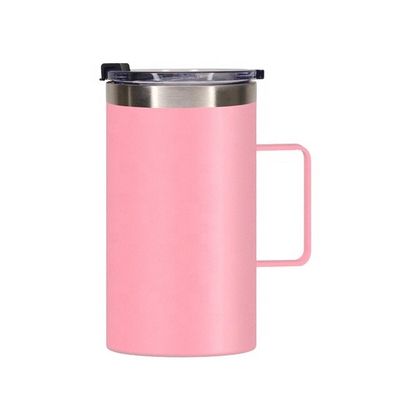 Customized Vacuum Stainless Steel Coffee Mug With Handgrip 12-24 Hours Insulation