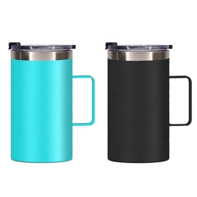 Customized Vacuum Stainless Steel Coffee Mug With Handgrip 12-24 Hours Insulation