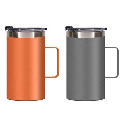 Customized Vacuum Stainless Steel Coffee Mug With Handgrip 12-24 Hours Insulation