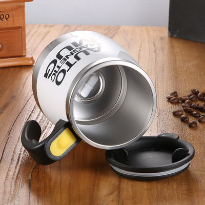 Stainless Steel Electric Magnetic Self Stirring Coffee Mug Smart Drinkware with Logo