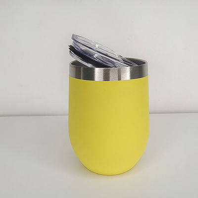Double Walled Stainless Steel Mug Egg Shape Tumbler With Lid for 240ml/350ml Capacity