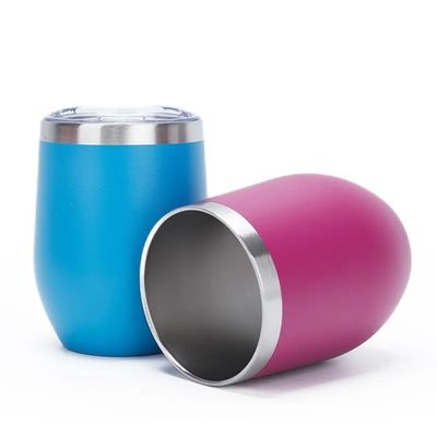 Double Walled Stainless Steel Mug Egg Shape Tumbler With Lid for 240ml/350ml Capacity