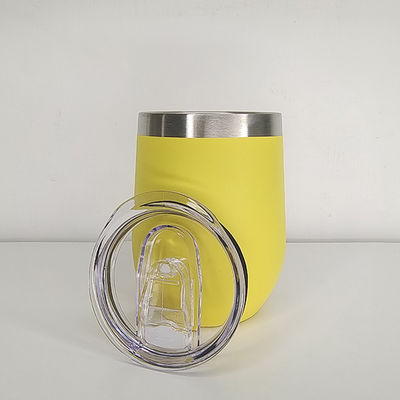 Customized 12oz Stainless Steel Coffee Cup Egg Shape Tumbler with PP Food Grade Lid
