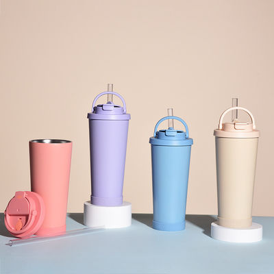 2023 Portable Handle Stainless Steel Water Bottle with Straw and Double-Layer Insulation