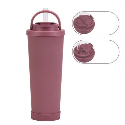 2023 Portable Handle Stainless Steel Water Bottle with Straw and Double-Layer Insulation