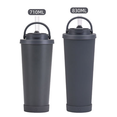 2023 Portable Handle Stainless Steel Water Bottle with Straw and Double-Layer Insulation