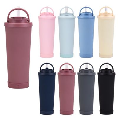 2023 Portable Handle Stainless Steel Water Bottle with Straw and Double-Layer Insulation