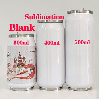 12oz 17oz Double Wall Stainless Steel Soda Can Tumbler with Straw Lid Beverage Holder