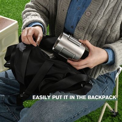 OEM Stainless Steel Direct Supply Double Wall Mug Camping Mug With Foldable Handle