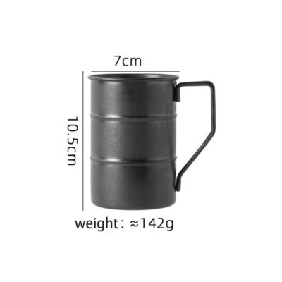 Minimalist Design Style Unbreakable Stainless Steel Pint Beer Cup 380ml with Handle