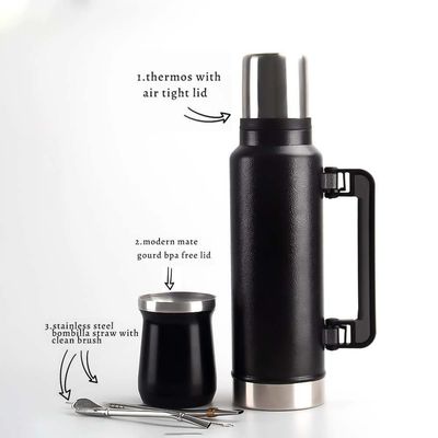 Double Wall Stainless Steel Insulated Hot Water Kettle for Outdoor Travel and Camping