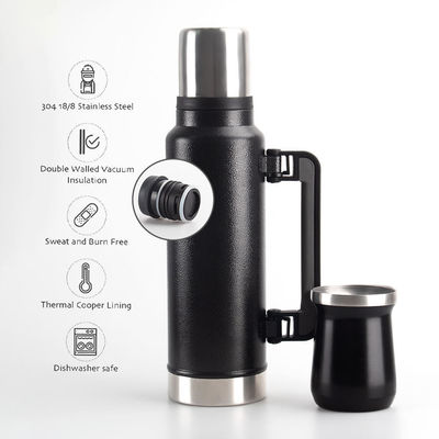 Double Wall Stainless Steel Insulated Hot Water Kettle for Outdoor Travel and Camping