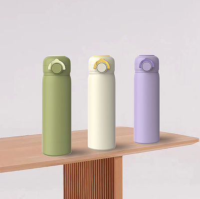 Pressing Type Thermal Insulation Vacuum Stainless Steel Water Bottle with Handle