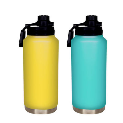 Custom Logo Straight Cup Stainless Steel Water Bottle 32oz 1000ml Insulated Metal Cup