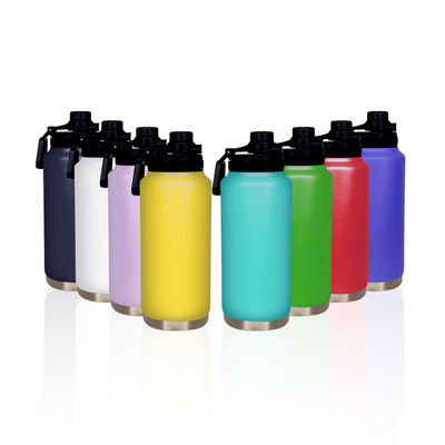 Straight Cup Double Wall Insulated Water Bottle 1L Stainless Steel Vacuum Flask Mug