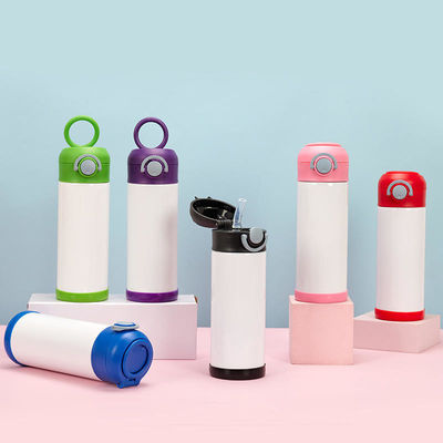 12oz Sublimation Blank White Kids Bottle Stainless Steel Double Wall Vacuum Kids Water Bottle