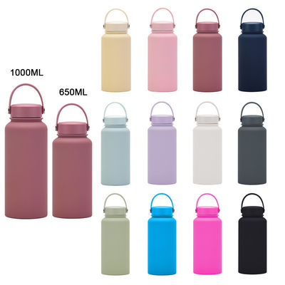 Vacuum Insulated Straight Cup 304 Stainless Steel Water Bottle with Colorful Design