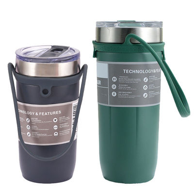 Custom Travel Mug Stainless Steel Tumbler with Silicone Sleeve in American Style