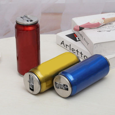 American Style 350ml 500ml Stainless Steel Soda Can Custom Tumbler With Straw Cola Can
