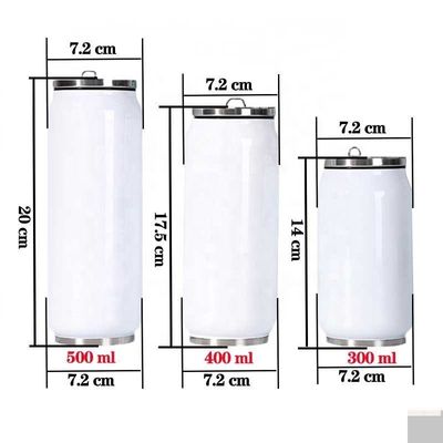 American Style 350ml 500ml Stainless Steel Soda Can Custom Tumbler With Straw Cola Can