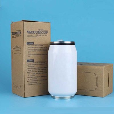 American Style 350ml 500ml Stainless Steel Soda Can Custom Tumbler With Straw Cola Can