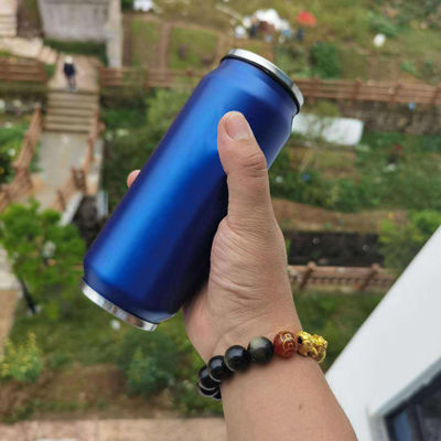 American Style 350ml 500ml Stainless Steel Soda Can Custom Tumbler With Straw Cola Can